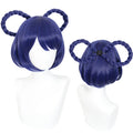 Wholesale Genshin Impact Anime Peluca 30cm Short Blue Purple Mixed Xiangling Wig Cosplay Synthetic Braided Hair Wig