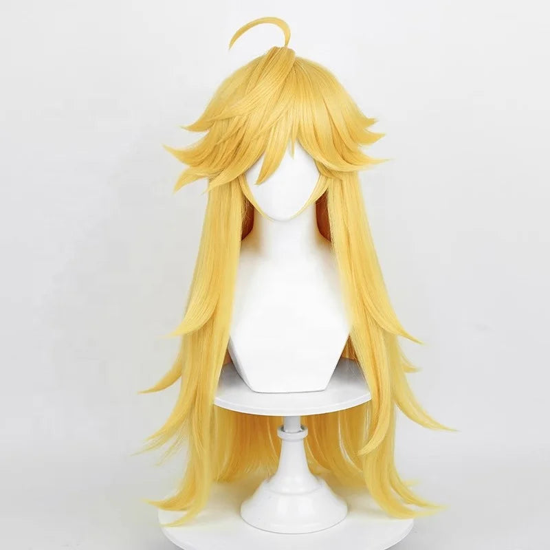 Wholesale Stocking Anime Wig Cosplay 75cm Long Straight Blonde Panty Hair Peluca Synthetic Cosplay Costume Wig for Party