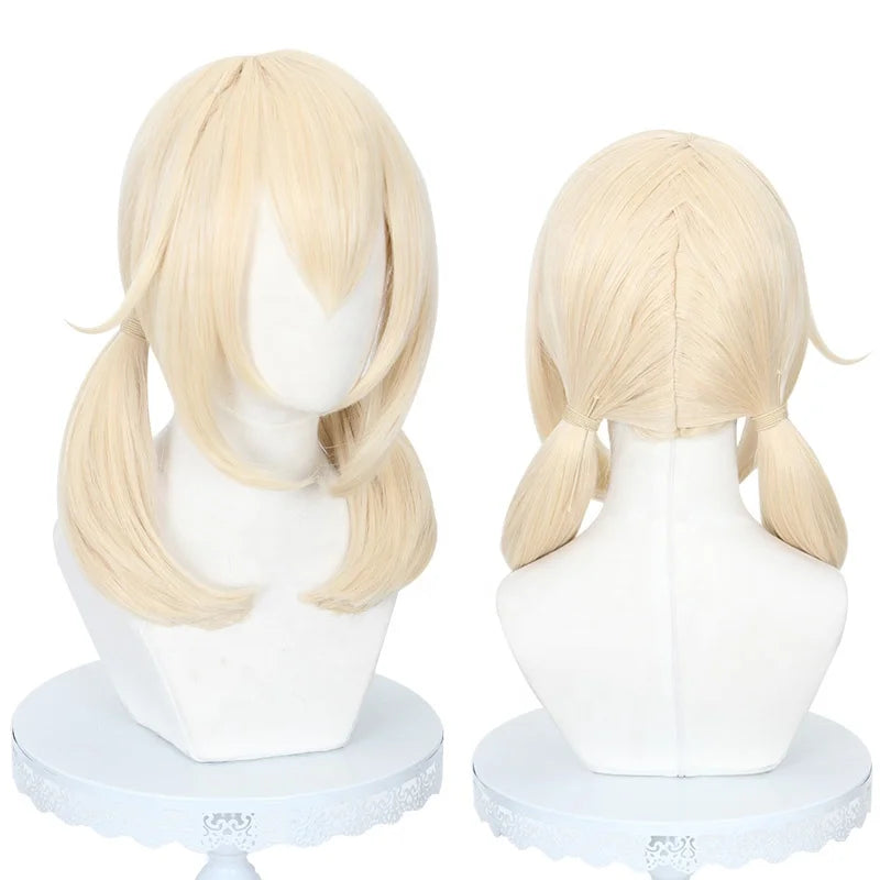 Wholesale Genshin Impact Klee Wig Cosplay 45cm Medium Long Beige Mixed Synthetic Anime Heat Resistant Hair Wigs