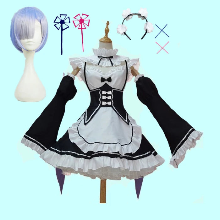 Re:Zero — Rem Ram Maid Cosplay Costume