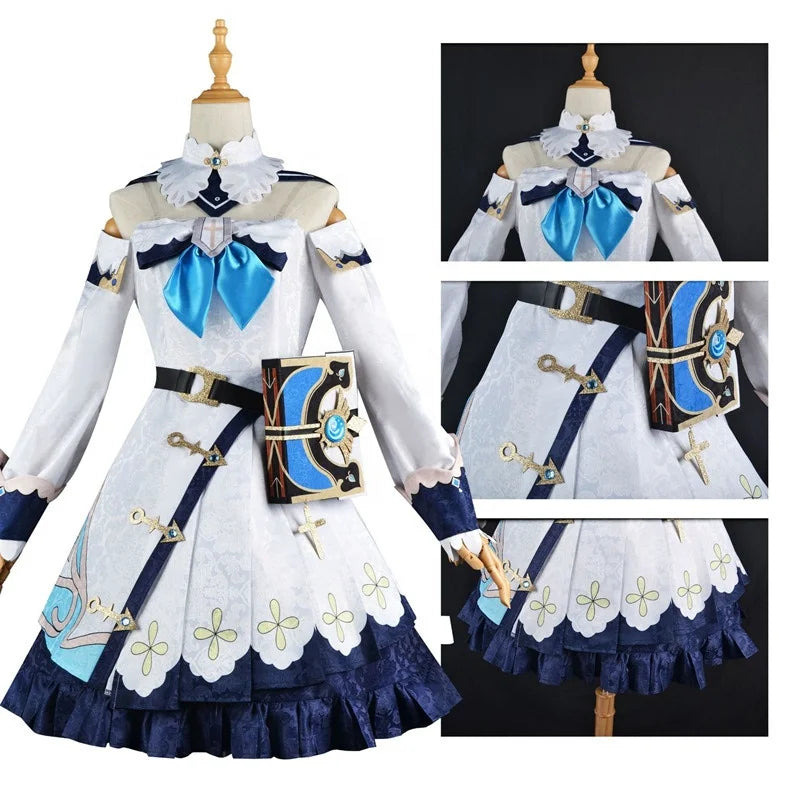 Wholesale High Quality Barbara Anime Costume One-piece Lolita Dress Halloween Party Genshin Impact Cosplay Costume