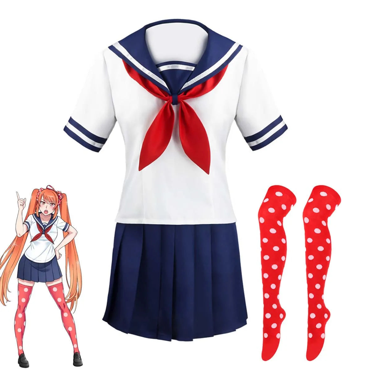 Women Game Yandere Simulator Ayano Aishi Yandere Chan Cosplay Costume Or Wig GAHC-013