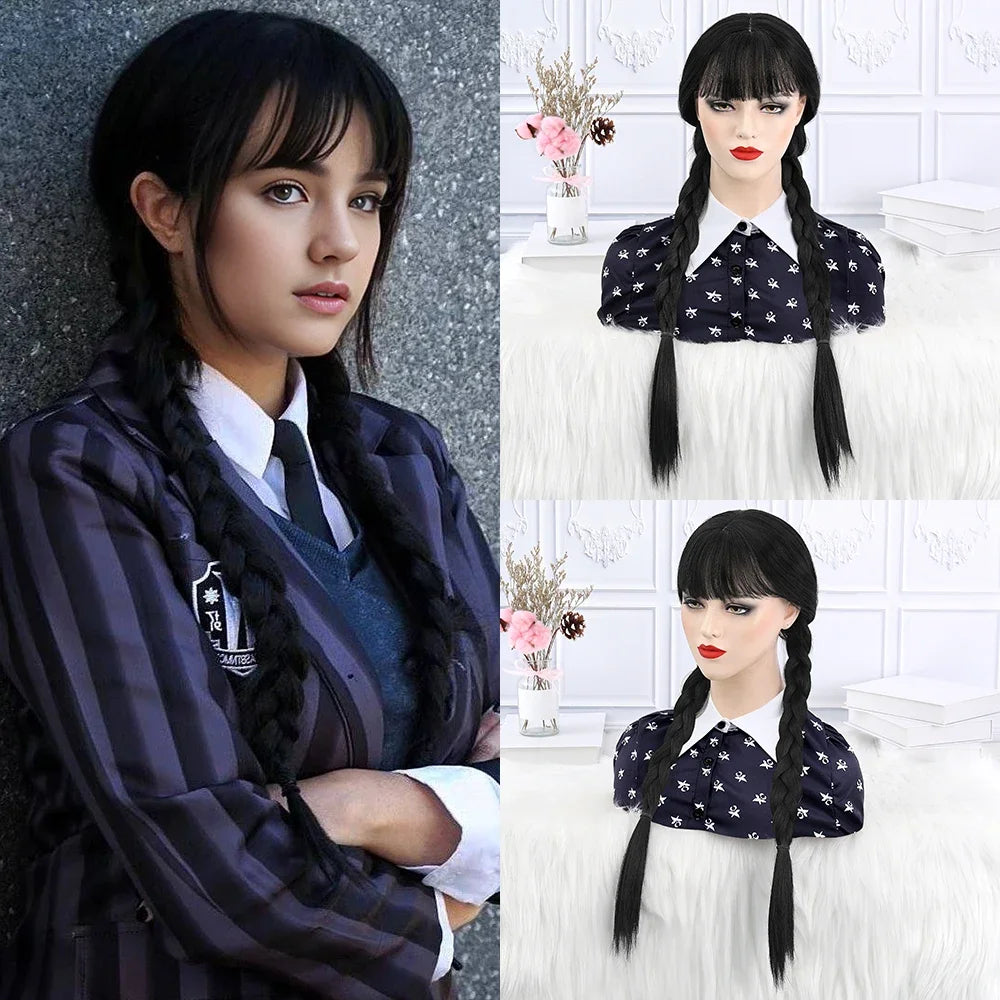 Ainizi Purple bob Middle Part Raven Cosplay Wig From New Teen Titans for Halloween