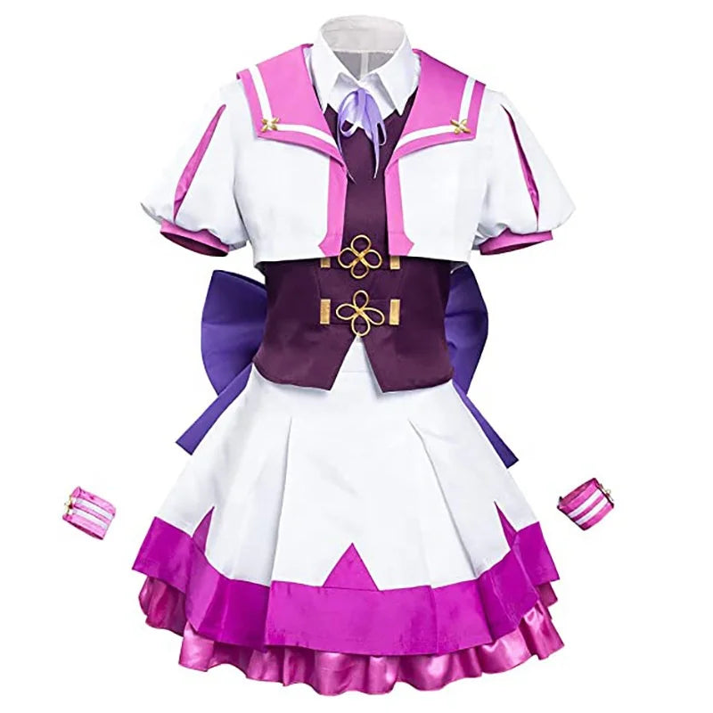 Wholesale Pretty Derby Costume High School Uniform Outfit Lolita Sailor Dress Special Week Anime Cosplay Costumes