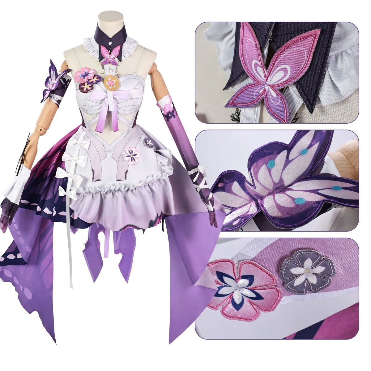 2025 Hot Sell Honkai Star Rail Castorice Cosplay Costume Servant Death Purple Women Dress Halloween Carnival Party Cloak
