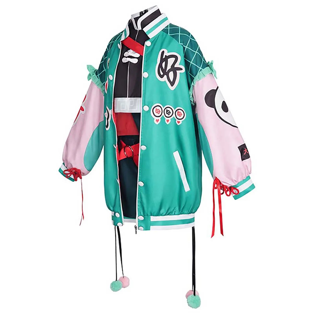 Adult Women Hao Deco27 PJSK Cosplay Green Costume or Wig IDOL-001