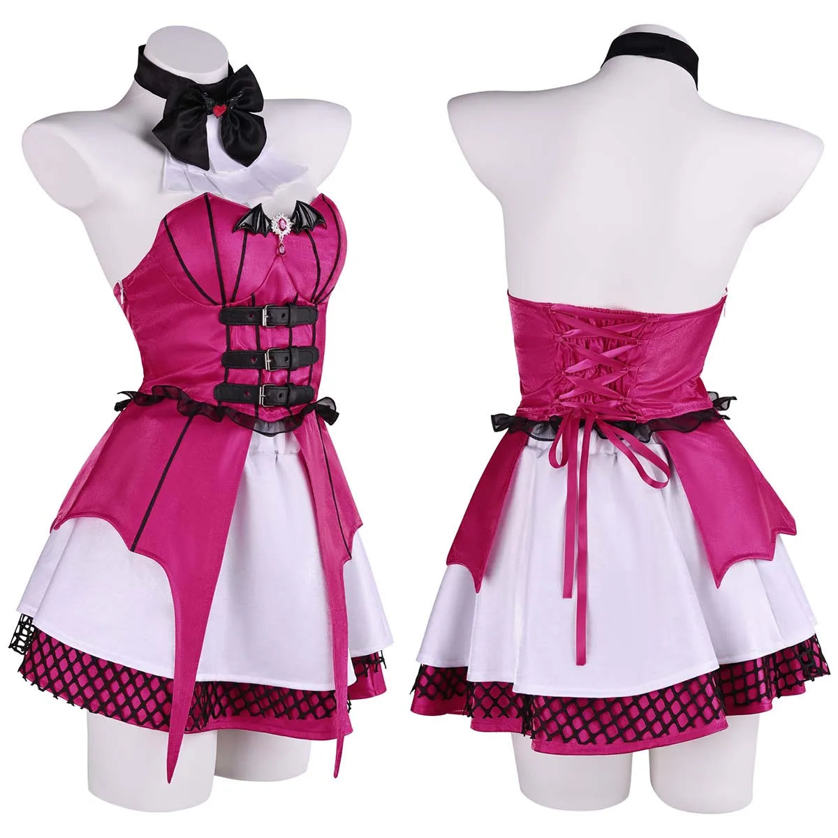 Halloween Gothic Women's Vampire Draculaura Corset Dress Costume or Wig DONG-032