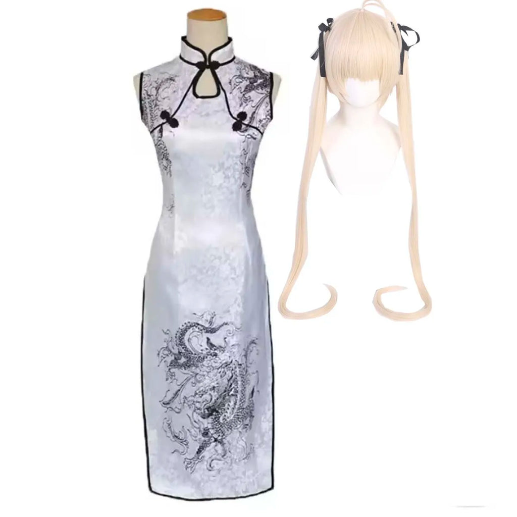 Women's Anime Sora Kasugano Cosplay Vintage Cheongsam Dress Costume Outfit or Wig GAHC-088