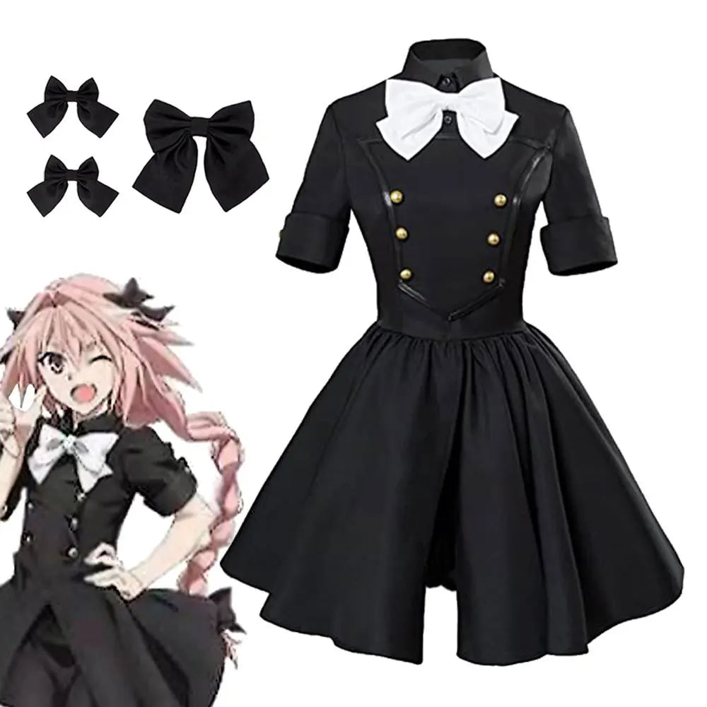 Anime Fate/apocrypha Astolfo Cos Suit Halloween Dress Cosplay Costume Lady