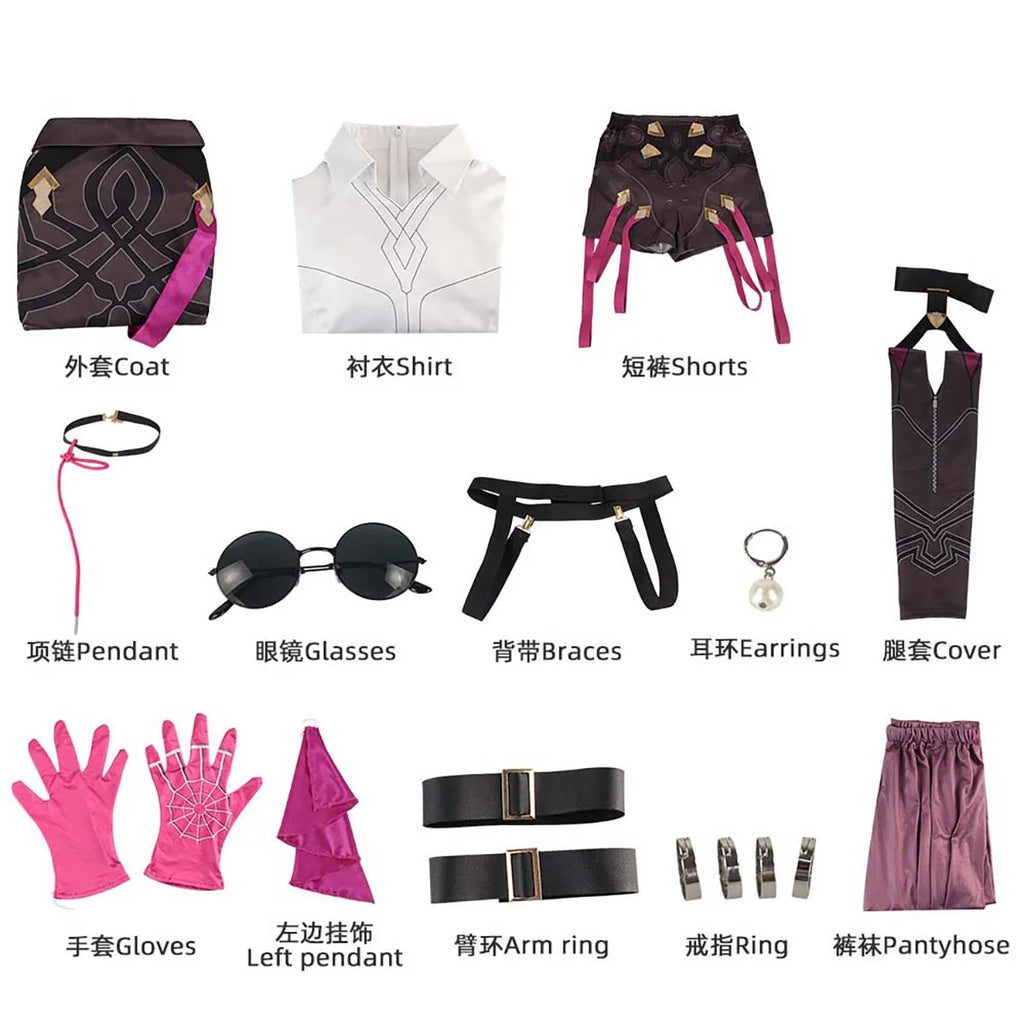 Anime Role Play Honkai Star Rail Women Kafka Cosplay Costume GAHC-008