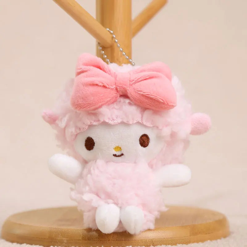 Pink Little Sheep Pendant Internet Celebrant New Style PP Cotton Filled Plush Doll Schoolbag Hanging Toy Keychain Gift
