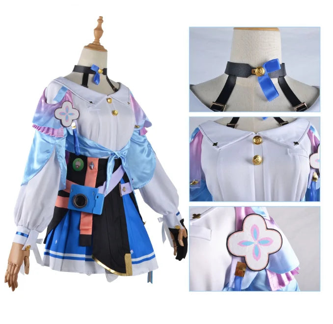 March 7th Cosplay Costume Big Size March 7th Dress Wig Role Play Lolita Outfits for Comic Con