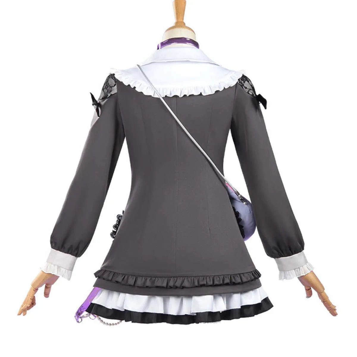 Game PJSK 25 Shinonome Ena Cosplay  Gray Lolita Dress Costume or Wig GAHC-015