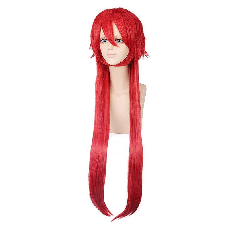 Zhu Shengda Red Upturned and Straight Hair Greer High-temperature Silk Factory Direct Sale Anime Wig 028