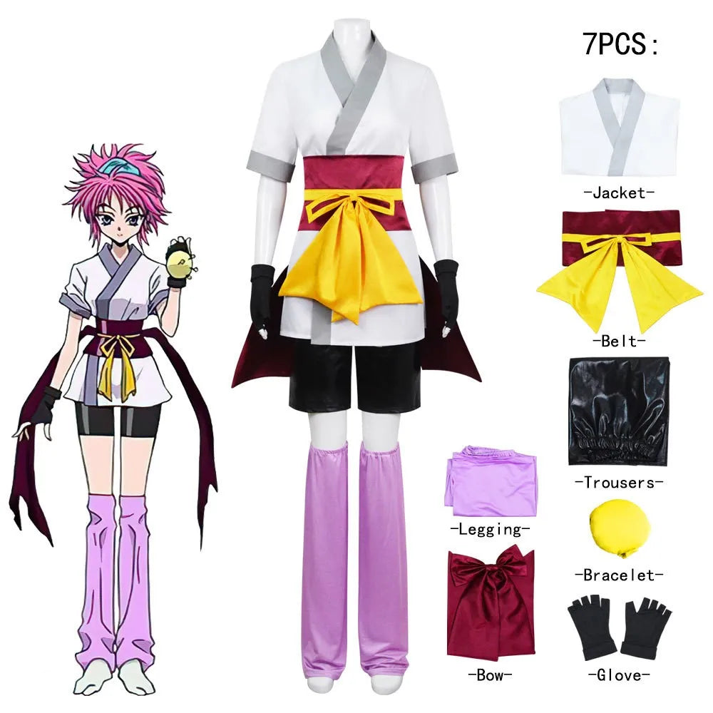 Wholesale High Quality HunterXHunter Cosplay Machi Costume Halloween Party Uniform Cloth Anime Costume for Girls