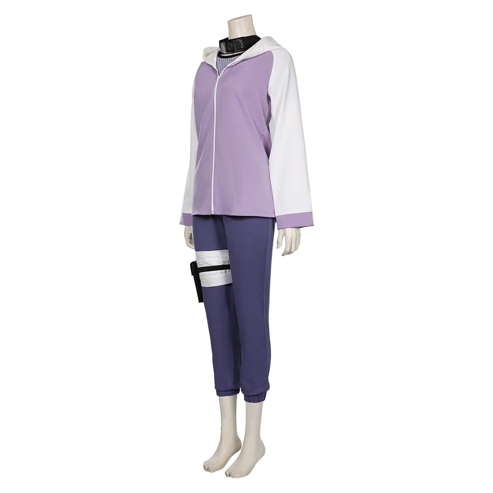 Hyuga Hinata Full Set Anime Costume for Girls Halloween Carnival Cosplay with Pants and Top