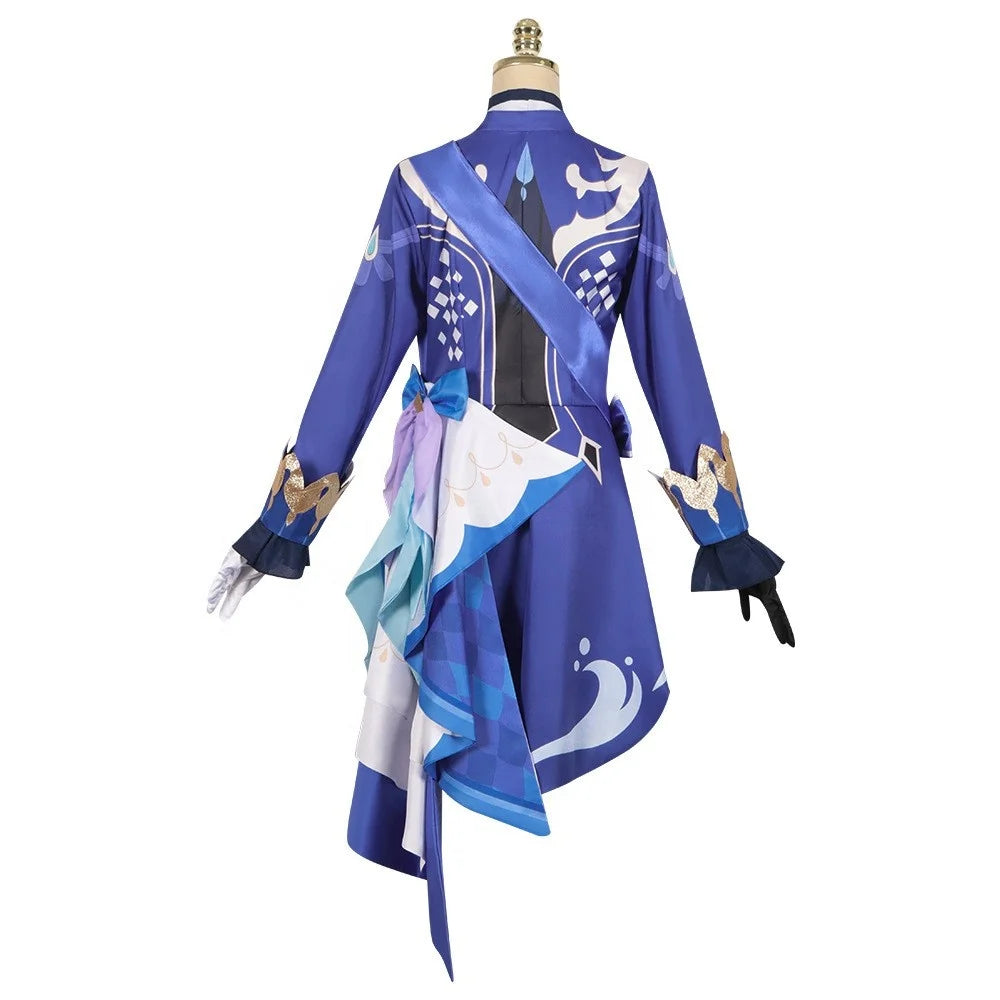 High Quality Wholesale Genshin Impact Focalors Cosplay Costume Uniform Cloth Halloween Furina Anime Cosplay Costume for Party