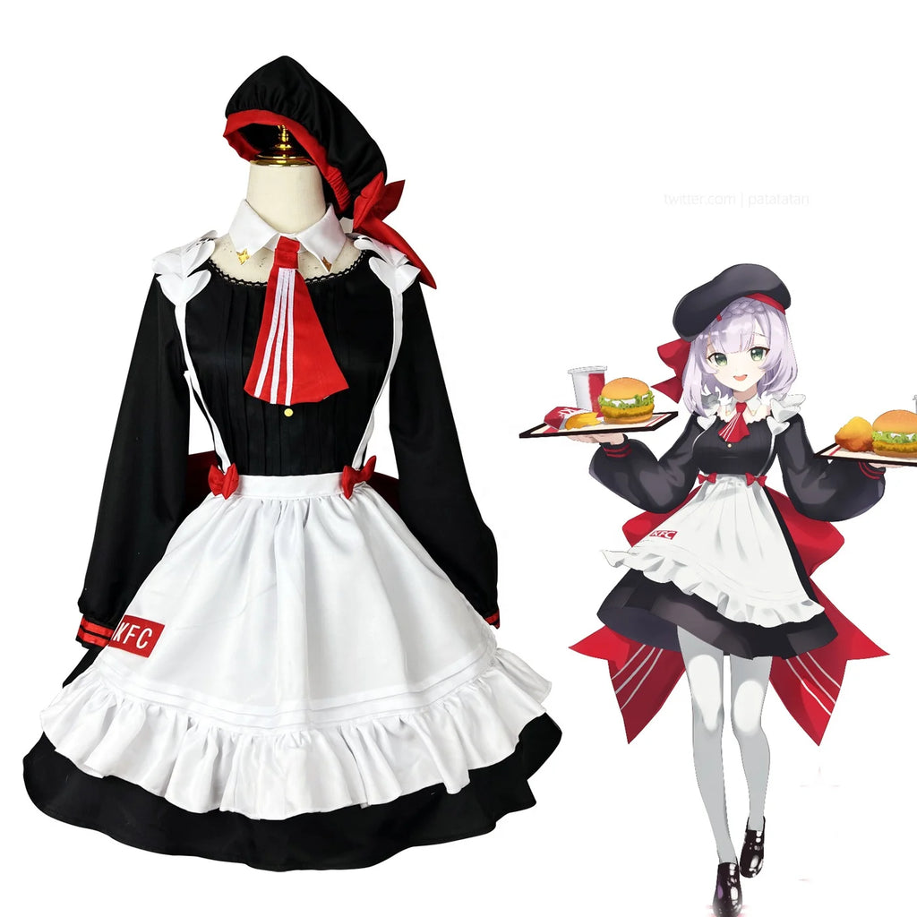 Wholesale High Quality Genshin Impact Anime Cosplay Costume Lolita Maid Dress Halloween Party Noelle Costume