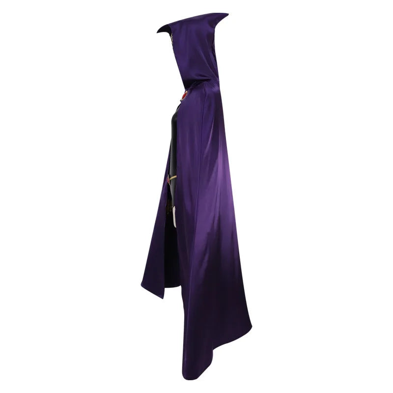Adult Anime Titans Raven Cosplay Costumes Jumpsuits+Cloak+Belt Party Halloween Fancy Ball Suit