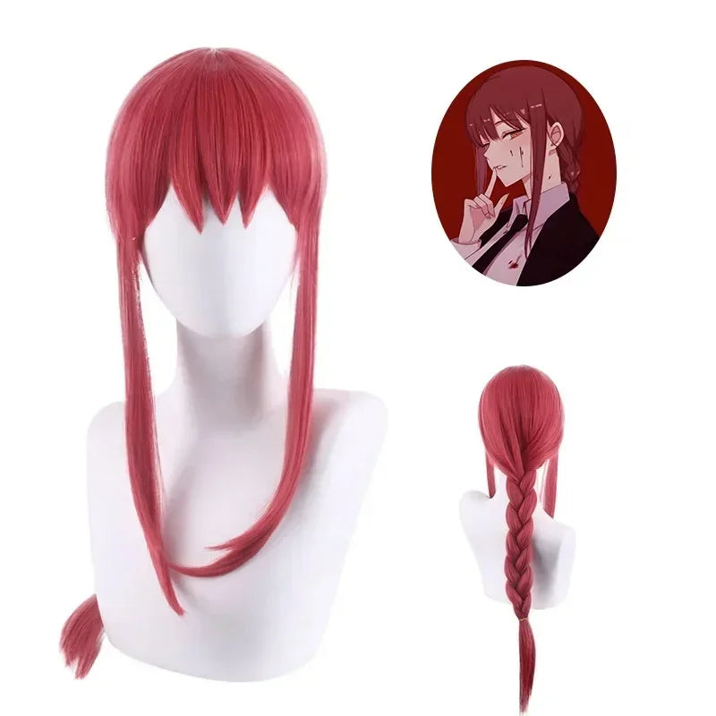 Anime Chainsaw Man Makima Cosplay Costume Wig Trench Shirt Tie Pants Makima Cosplay Suits Halloween Costumes for Women Men Adult