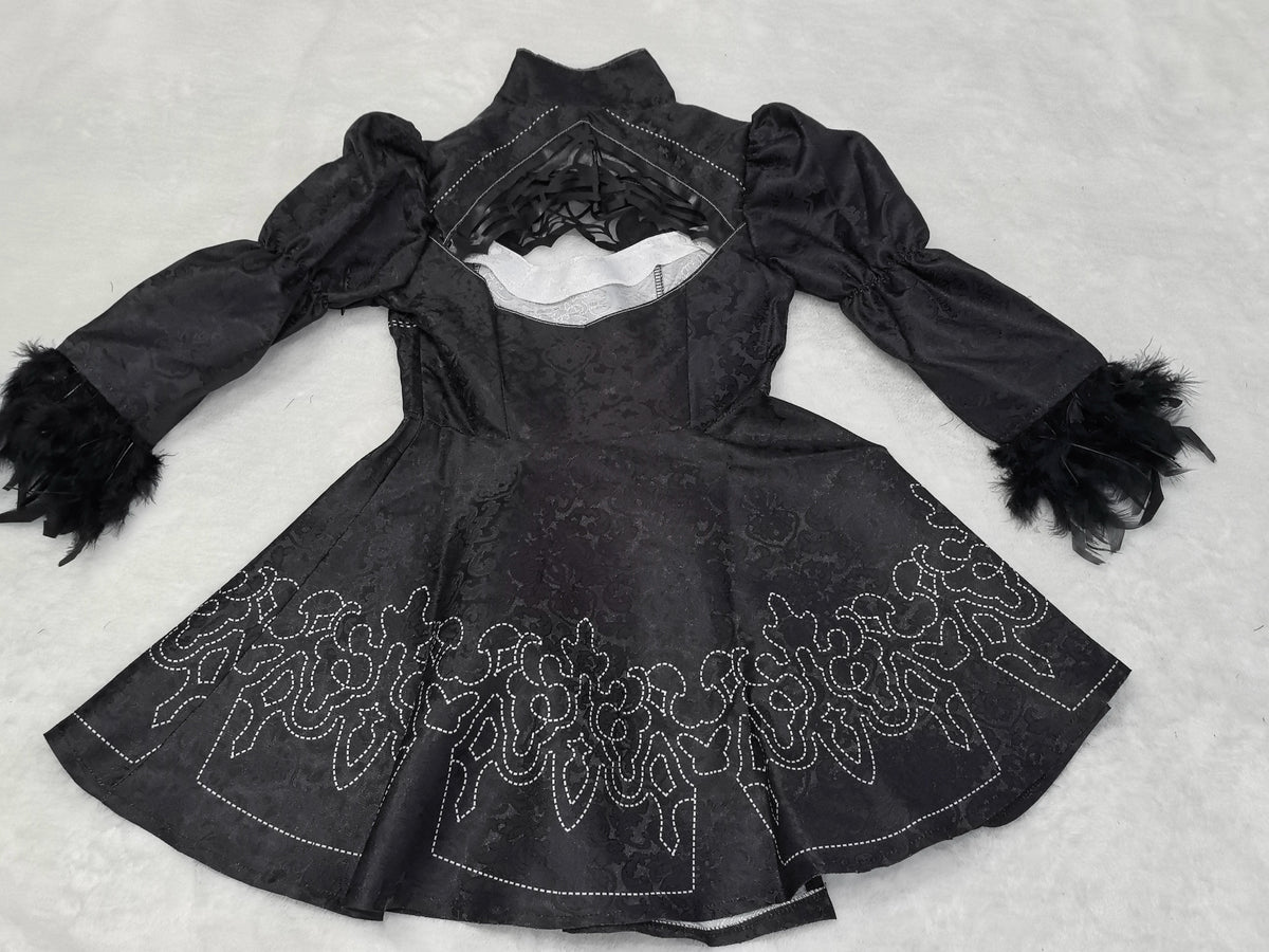 Anime Nier Automata Cosplay 9S Yorha 2B Cosplay Suit Male Women Outfit Wig Disguise Costume Plus Size Fancy Party Black Dress