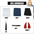 Power Cosplay Anime Power Cosplay Costume Wig Uniform Blue Jackets Pants Horn Halloween Carnival Costumes for Women Adult