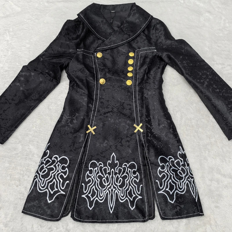 Anime Nier Automata Cosplay 9S Yorha 2B Cosplay Suit Male Women Outfit Wig Disguise Costume Plus Size Fancy Party Black Dress