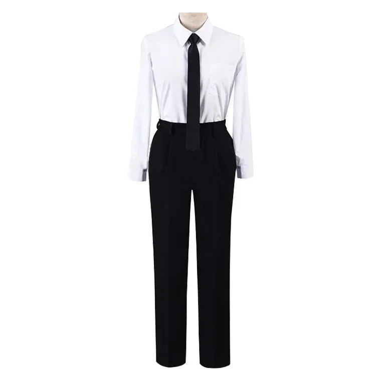 Anime Chainsaw Man Makima Cosplay Costume Wig Trench Shirt Tie Pants Makima Cosplay Suits Halloween Costumes for Women Men Adult