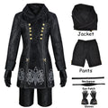 Anime Nier Automata Cosplay 9S Yorha 2B Cosplay Suit Male Women Outfit Wig Disguise Costume Plus Size Fancy Party Black Dress