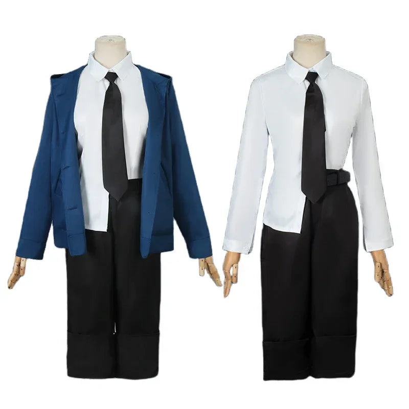 Power Cosplay Anime Power Cosplay Costume Wig Uniform Blue Jackets Pants Horn Halloween Carnival Costumes for Women Adult